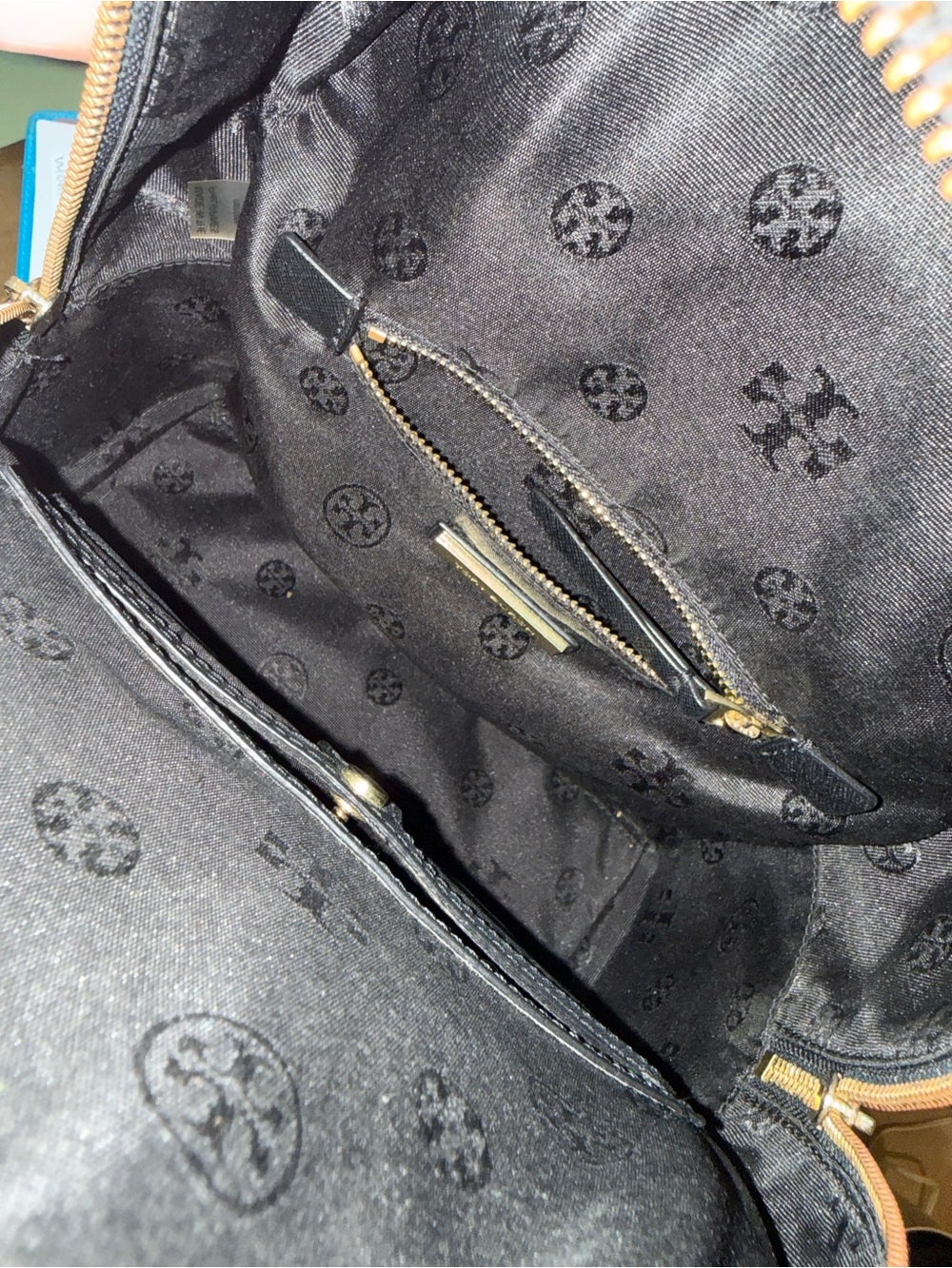 Tory Burch Black Leather Mini Backpack with Gold Hardware - Picture 4 of 6